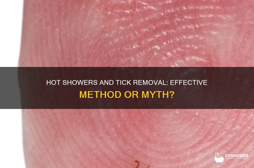will a hot shower remove ticks