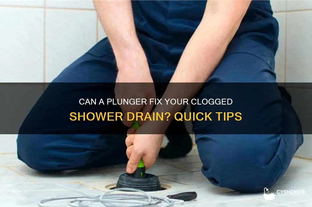 will a plunger unblock shower drain