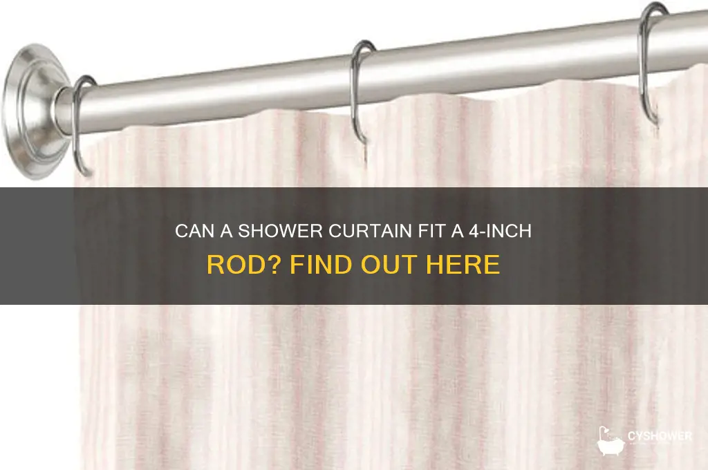 will a shower curtain work with a 4inch