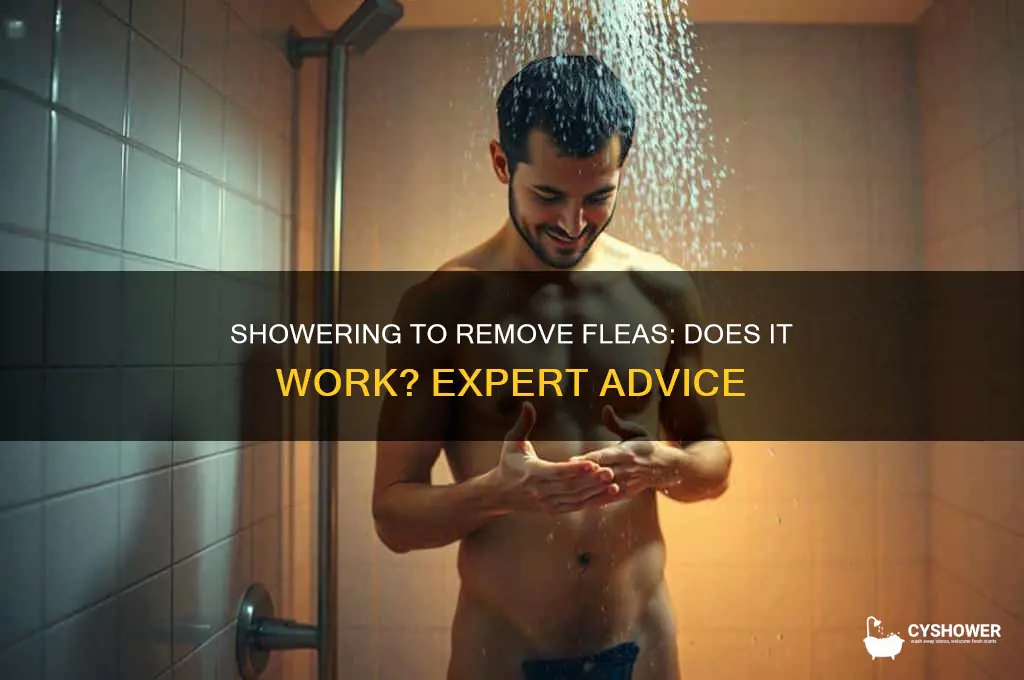 will a shower get fleas off of me