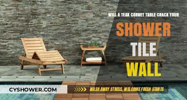 Can a Teak Corner Table Damage Your Shower Tile Wall?