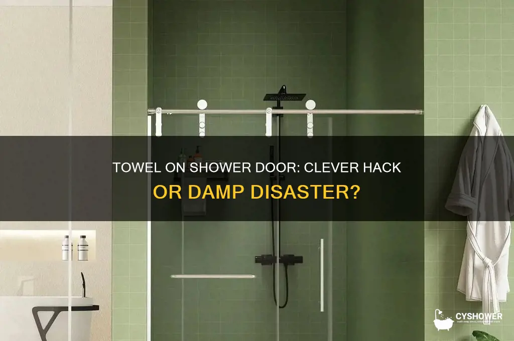 will a towel on shower door