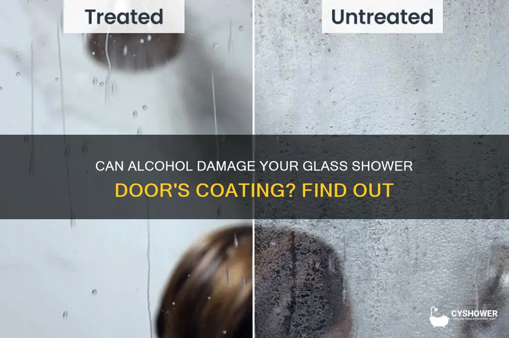 will alcohol hurt the coating on a glass shower door