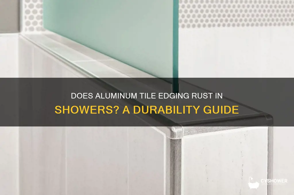 will aluminum tile edging rust in a shower