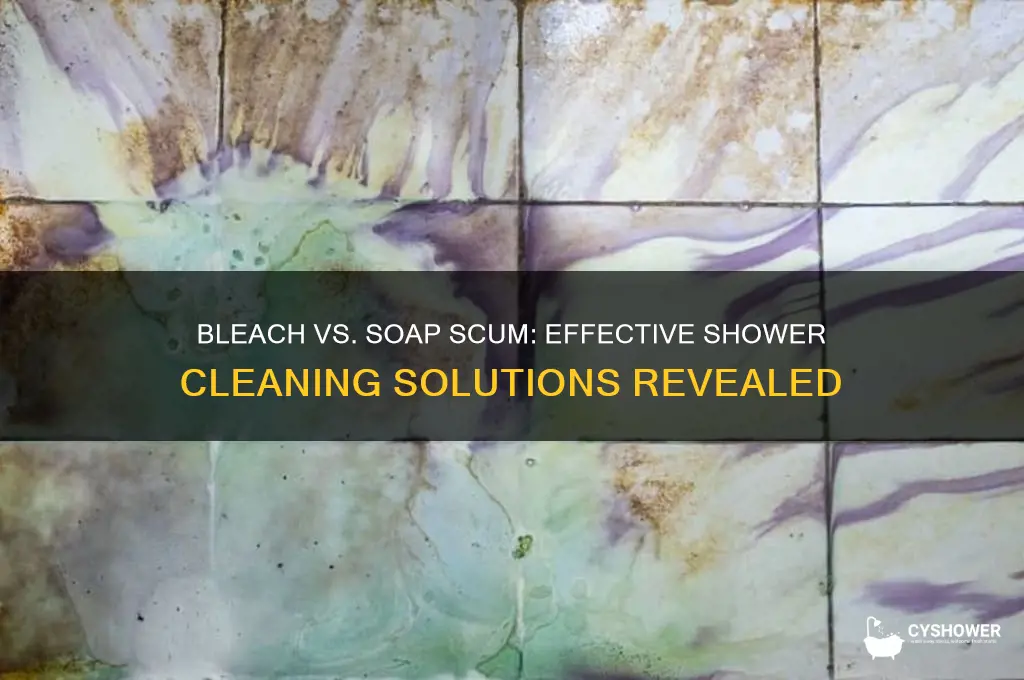 will bleach remove shower soap scum