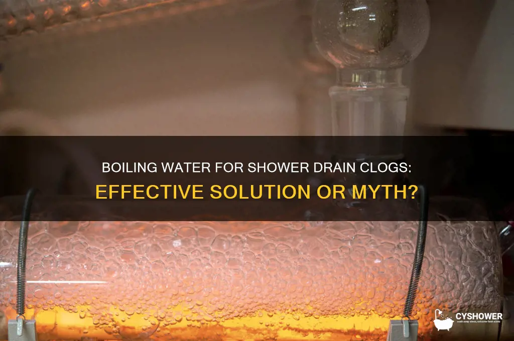 will boiling water unclog a shower drain