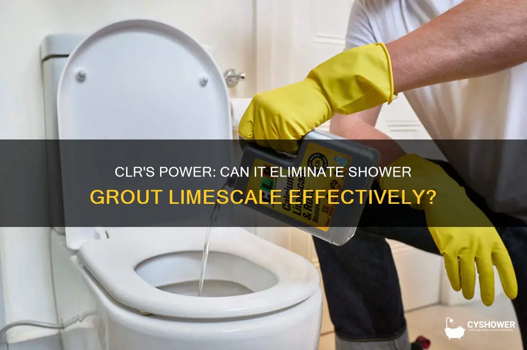 will clr remove all limescale from my grout in shower