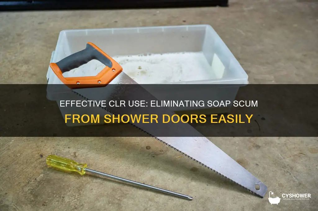 will clr remove soap scum from shower door