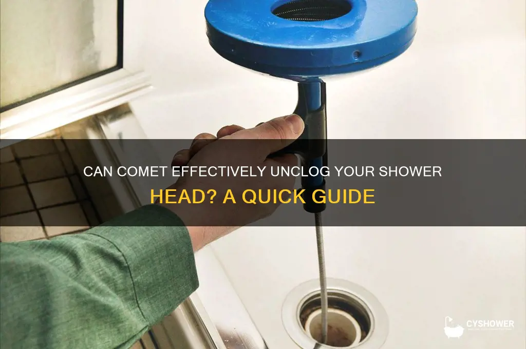 will comet unclog shower head