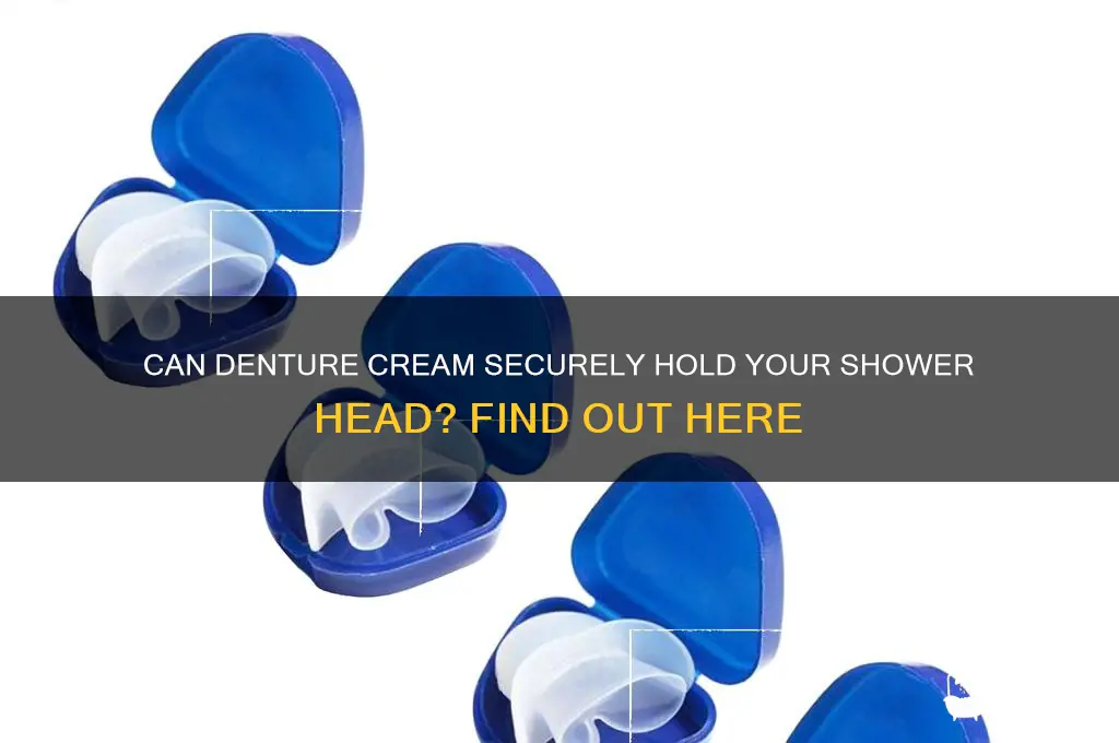 will denture cream hold shower head