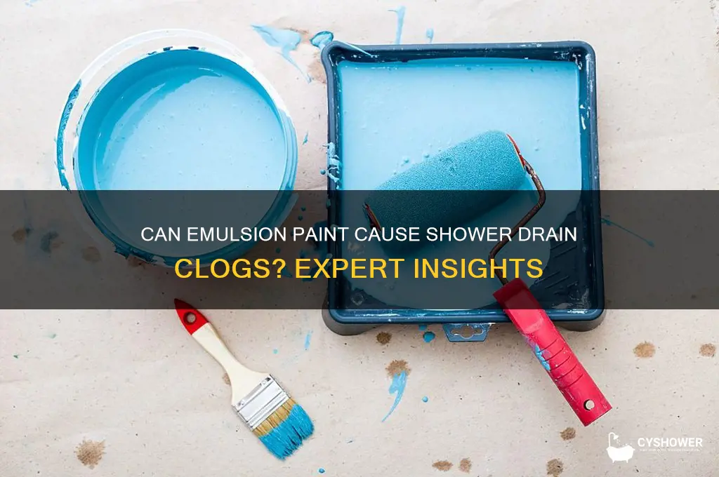 will emulsion clog your shower drain