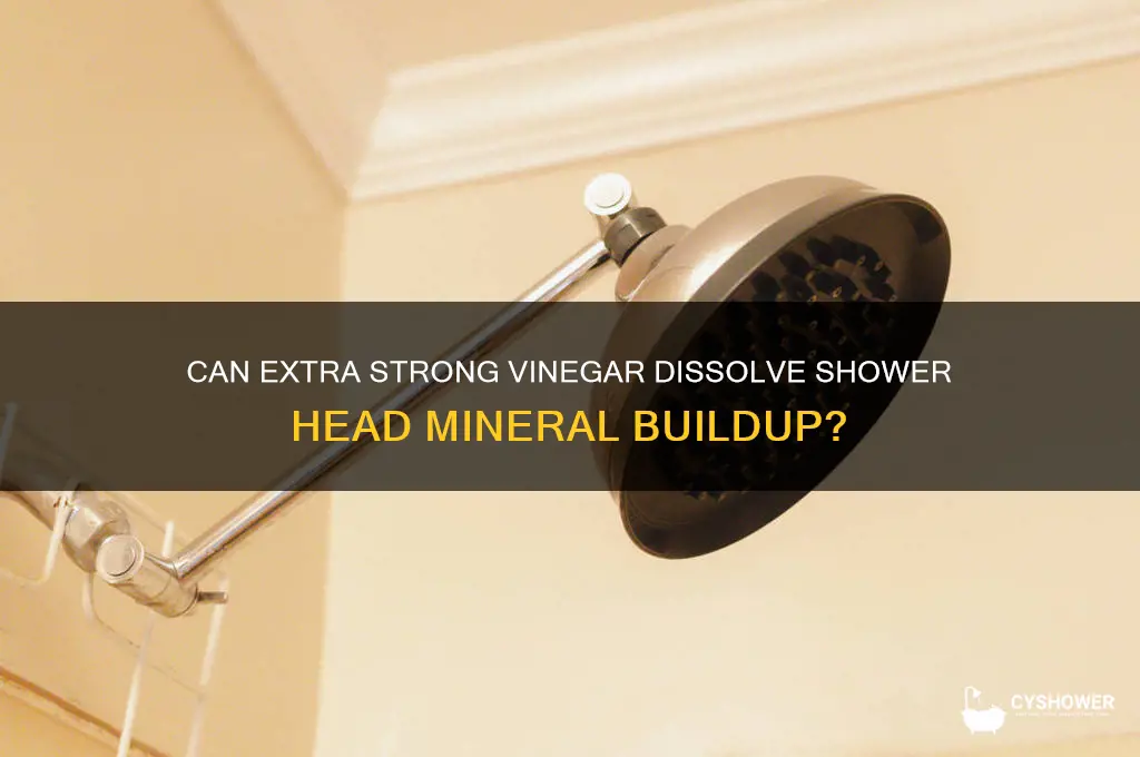 will extra strong vinegar melt mineral deposits in shower head