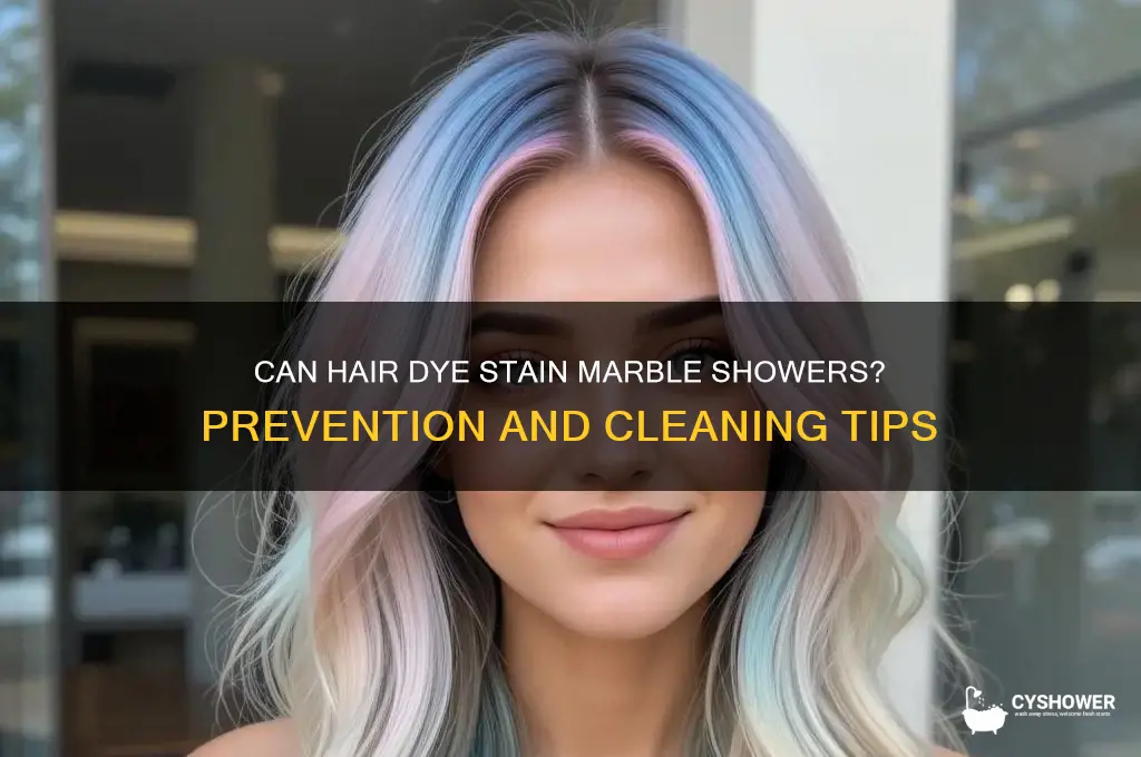 will hair dye stain marble shower