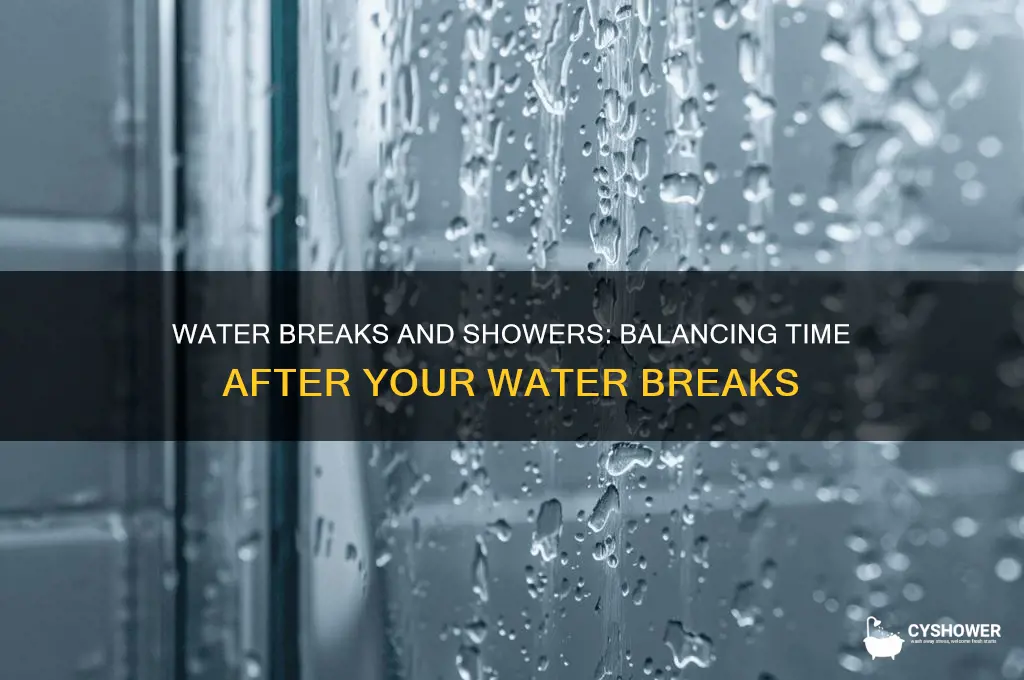 will i have time to shower after my water breaks