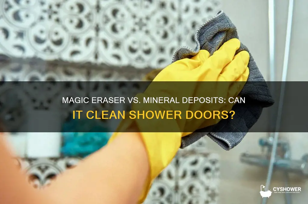 will magic erasser remove mineral depostis on shower door