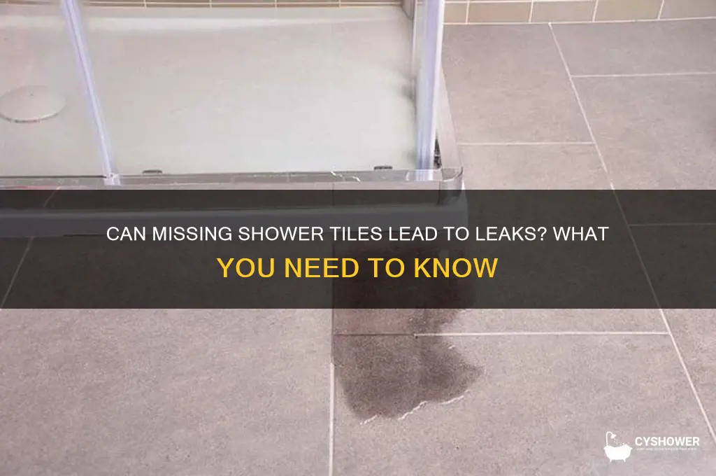 will missing tiles cause a shower to leak
