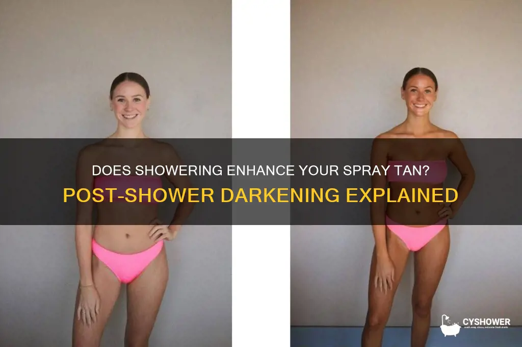 will my spray tan get darker after i shower