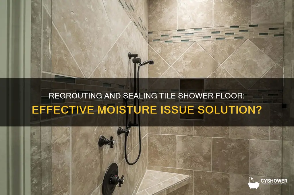 will regrout and sealing tile shower floor correct moisture issue