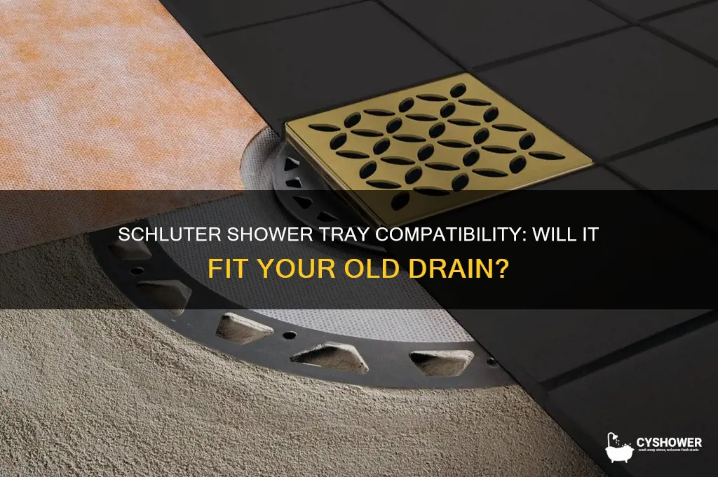 will schluter shower tray fit my old drain