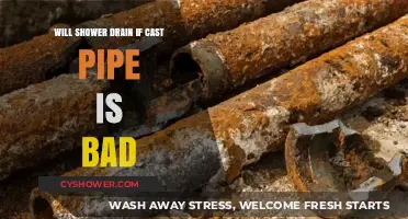 Can a Shower Drain Properly if the Cast Iron Pipe is Damaged?