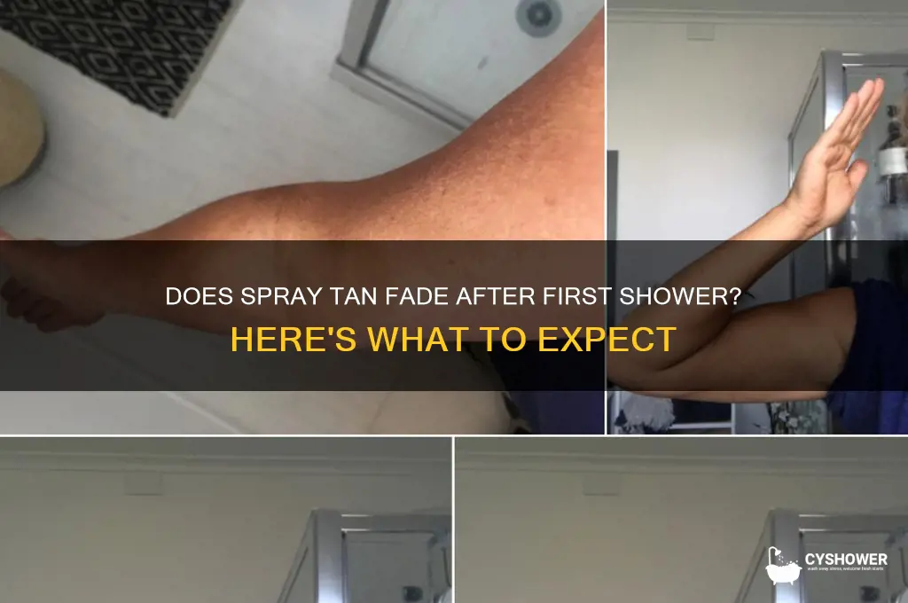 will spray tan get lighter after first shower