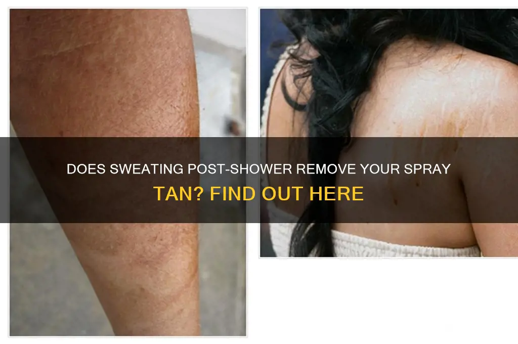 will sweat take off my spray tan after shower