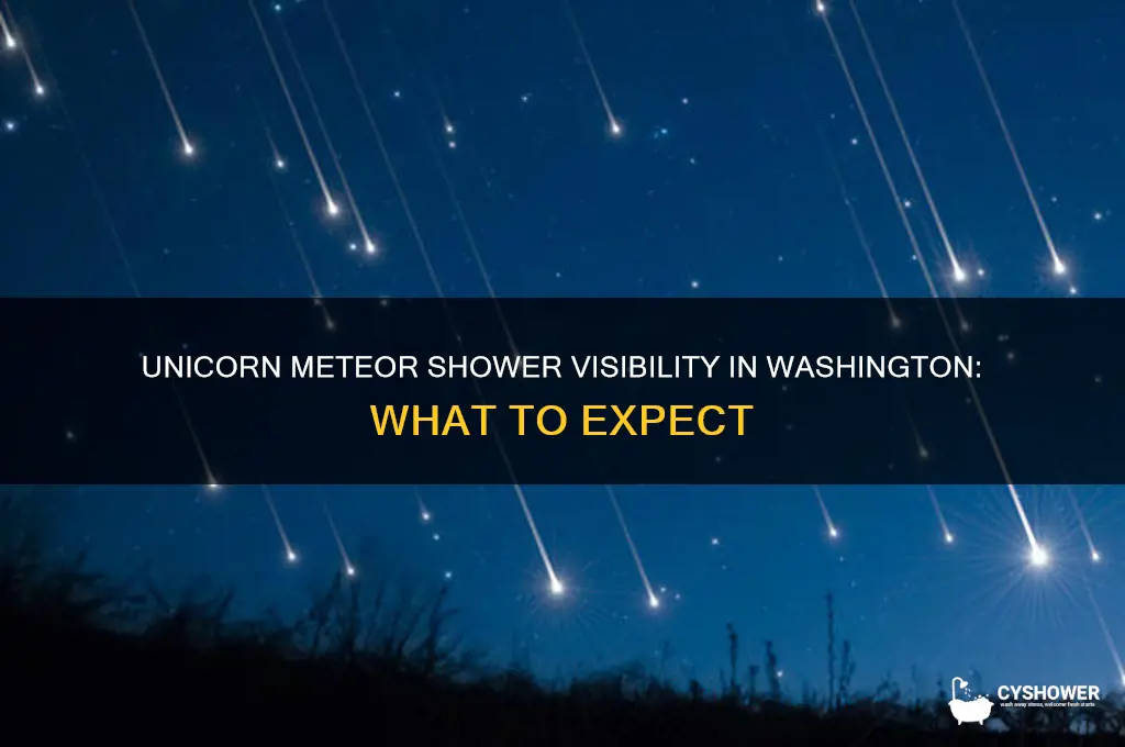 will the unicorn meteor shower be visible in washington