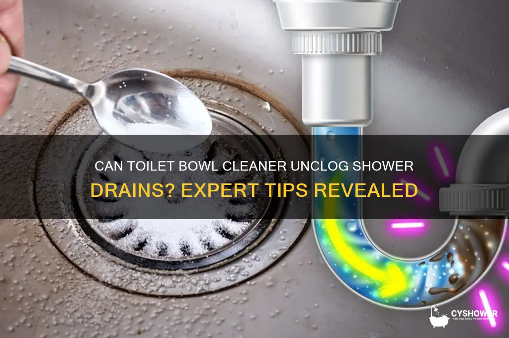will toilet bowl cleaner unclog a shower drain