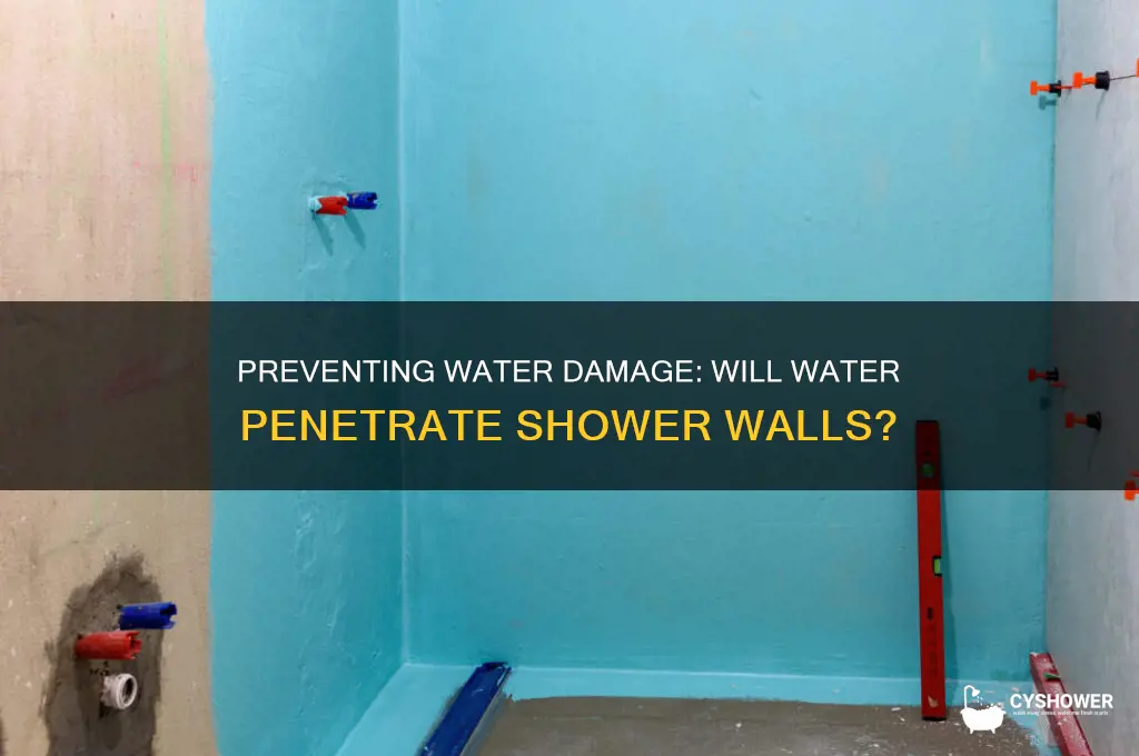will water get behind walls in shower