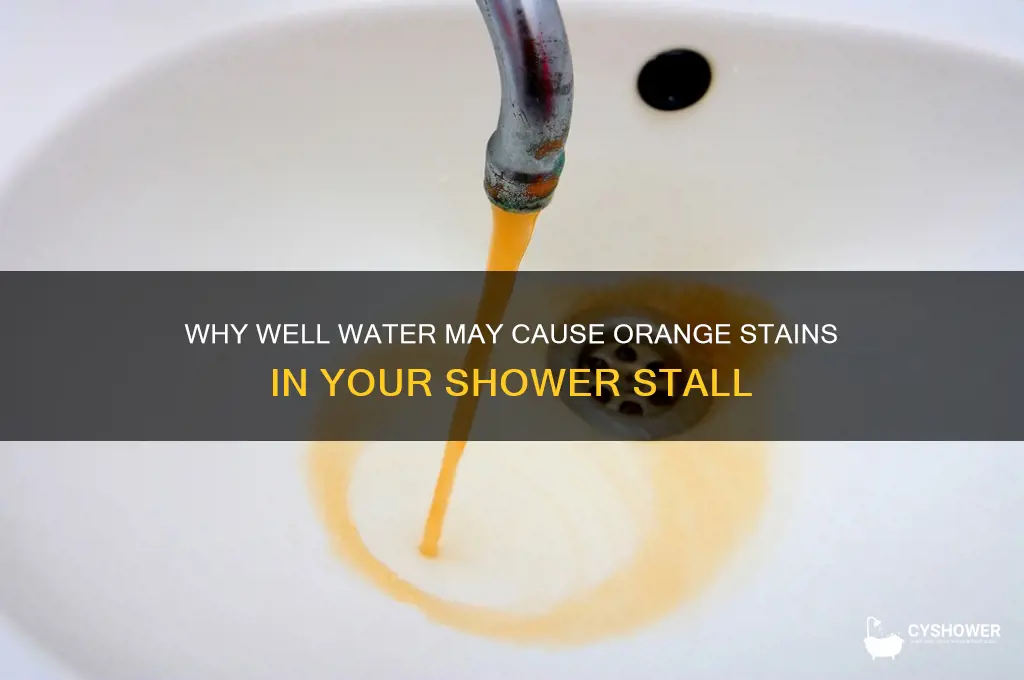 will well water turn my shower stall oranges