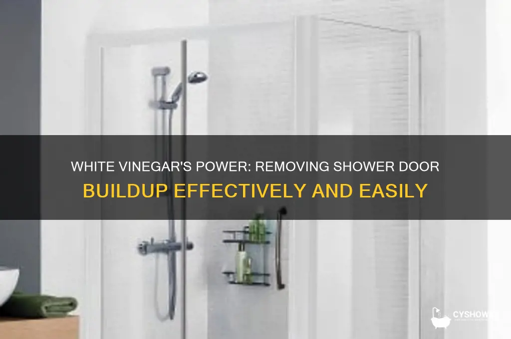 will white vinegar remove buildup on shower doors
