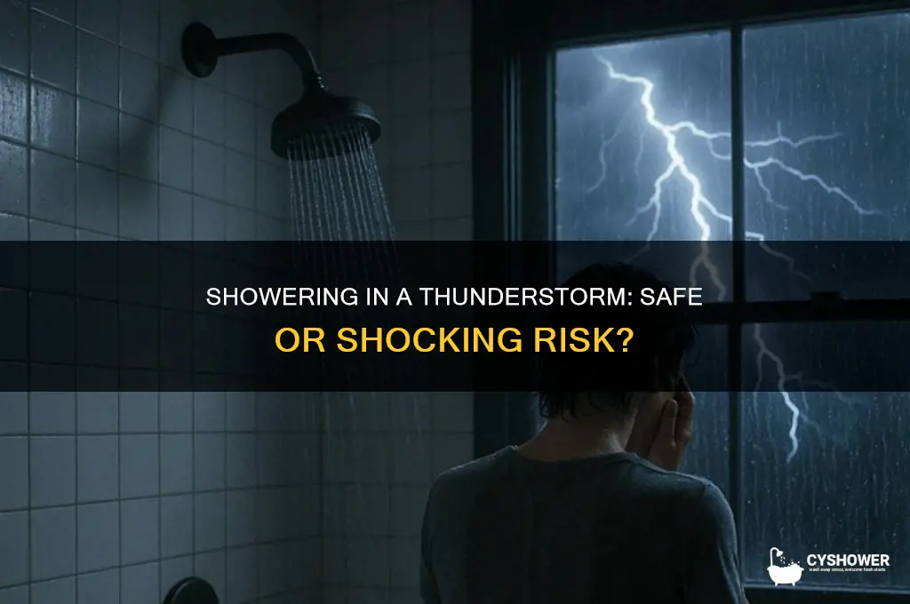 will you get electrocuted if you shower during a thunderstorm