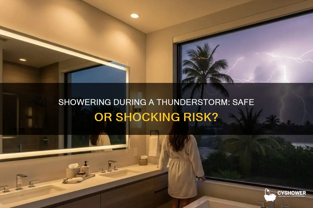 will you get electrucuted if you shower while its lightning
