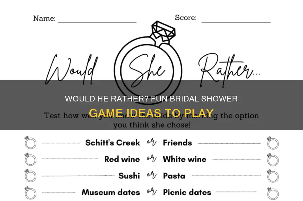 would he rather bridal shower game