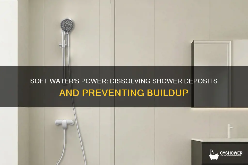 would soft water dissolve deposits in shower