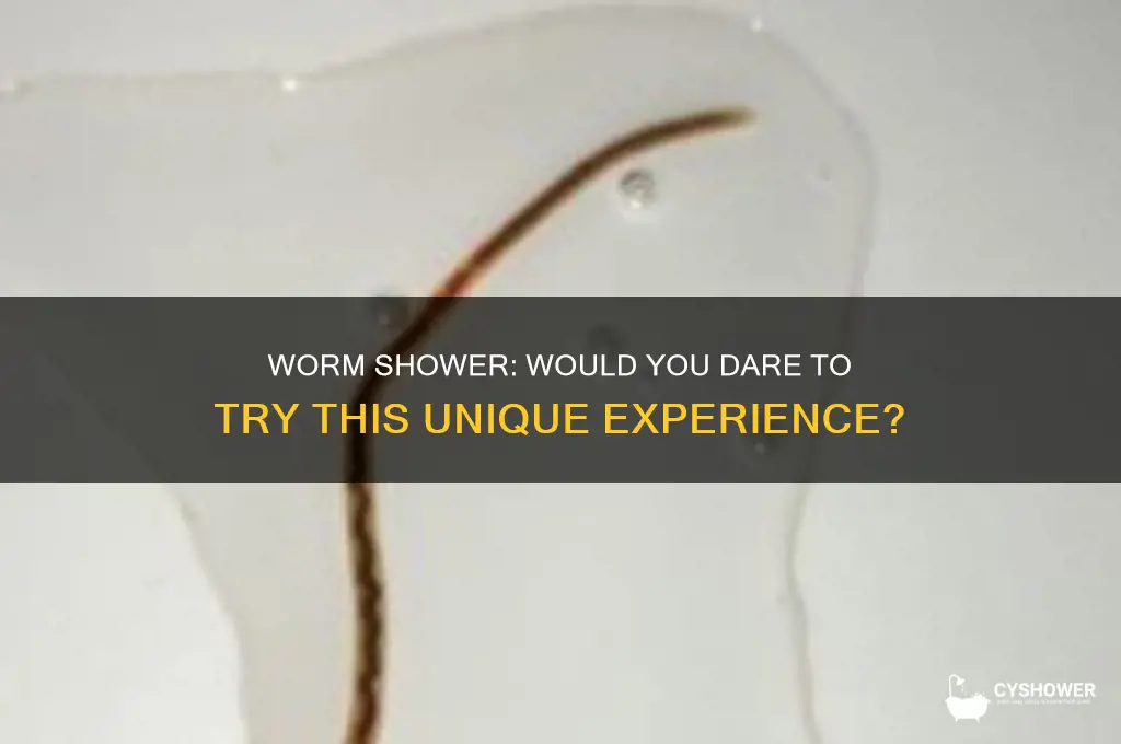 would you wrather take a worm shower